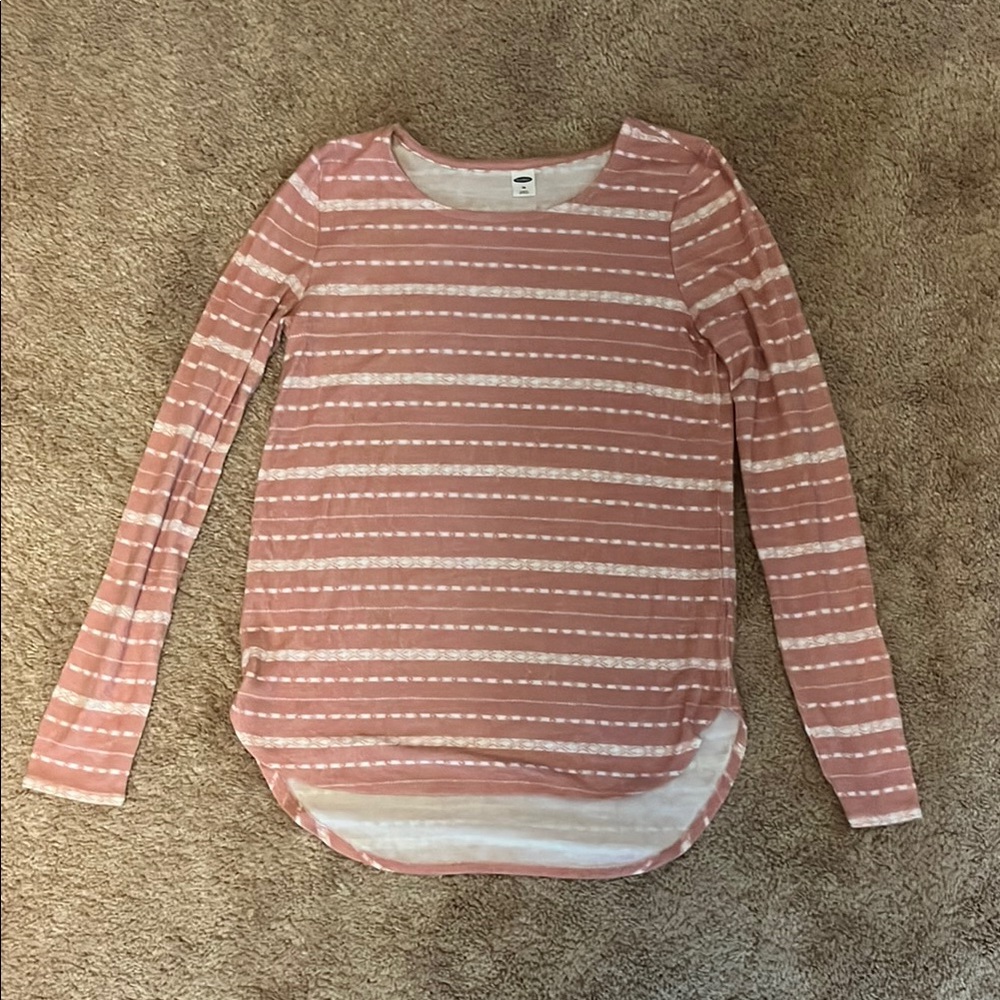 Old Navy Pink and White Top